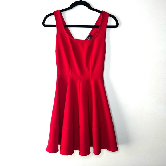 Lulu’s Red sleeveless v-neck dress zipper on back size XS Short Mini Homecoming - Picture 1 of 8